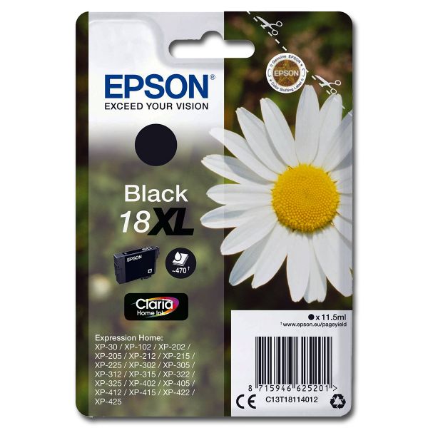 Tintenpatrone original Epson | black | 18XL | T18114012