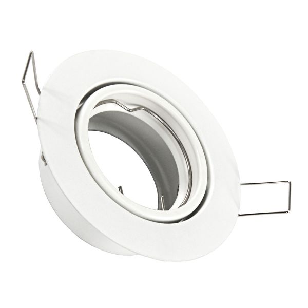 LED Einbaurahmen "DL-108" 90mm weiß, schwenkbar