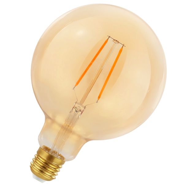 LED-Globe E27, 5W Filament G125, warmweiß gold