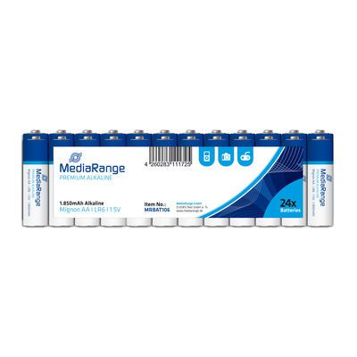 24 Mignon-Batterien (AA) Alkaline, MediaRange