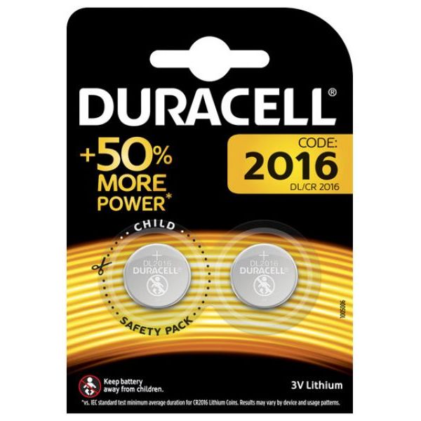Duracell 3V Lithium 2016 Knopfzelle 2er Pack