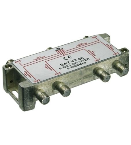 Sat-Verteiler 6-fach / 5-2450 MHz - digital-tauglich