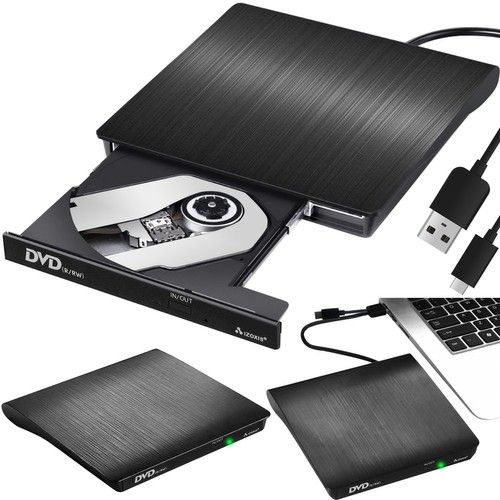 Externes CD/DVD Laufwerk / Brenner, USB-A, USB-C