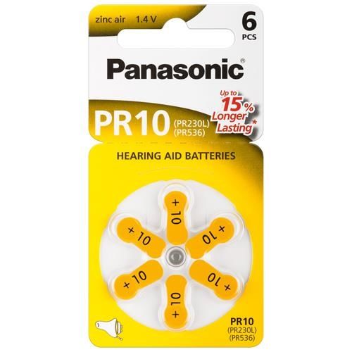 Hörgerätebatterie Panasonic 6 Stück V 10