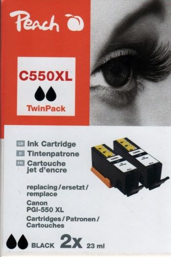 Peach TwinPack PI100-235, kompatibel zu Canon PGI-550XL