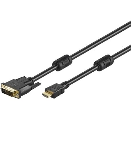 HDMI-Kabel 2.00m, HDMI > DVI, Goldkontakte