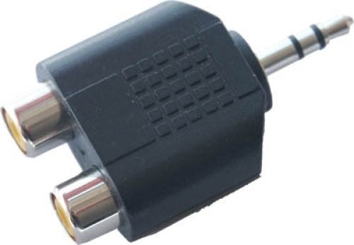 Adapter - Klinke 3,5 mm Stecker - 2x Cinch Buchse