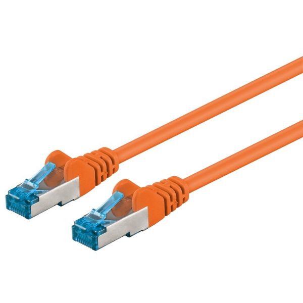 Patchkabel Cat6a, S-FTP Pimf-Kabel, 15m, orange