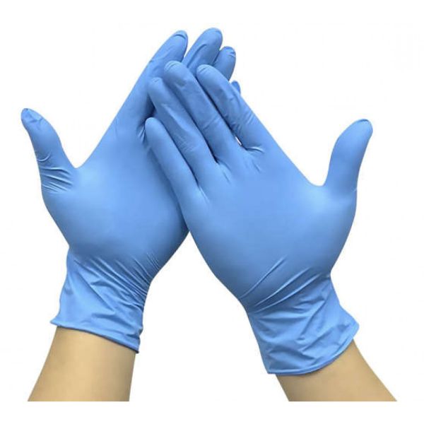 100 Schutzhandschuhe Einmalhandschuhe Nitril L, blau