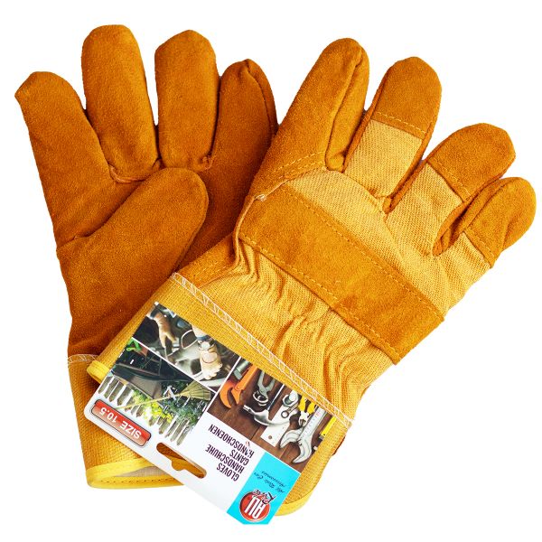 1 Paar Arbeits- und Schutz-Handschuhe, gelb