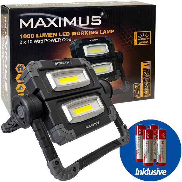 LED Arbeitslampe Maximus 2x10W 1000 Lumen schwenkbar