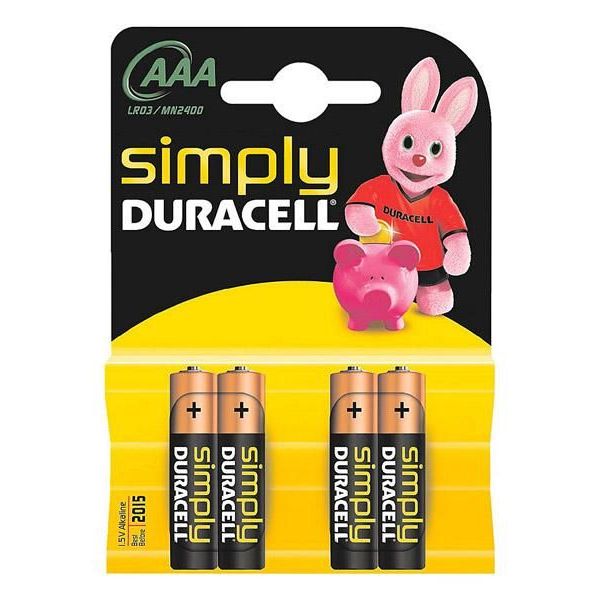 Duracell Simply LR03/AAA (Micro) 4 Batterien 1,5V