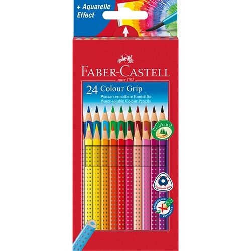 Faber-Castell Buntstifte Colour-Grip, 24er Set