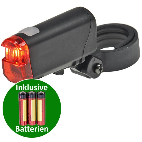 LED Fahrrad Rückleuchte, inkl. Batterien