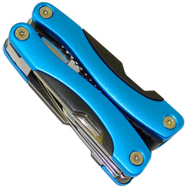 Multi-Tool Taschenmesser mit 9 Funktionen, blau