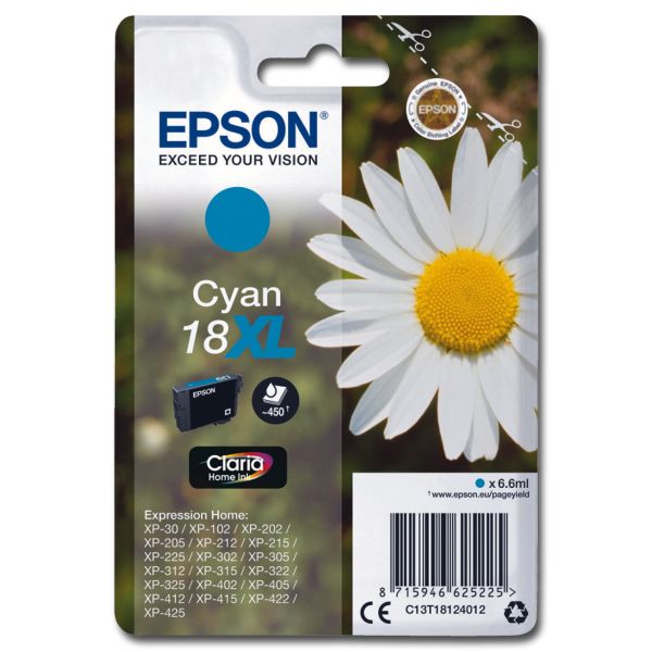 Tintenpatrone original Epson | cyan | 18XL | T18124012