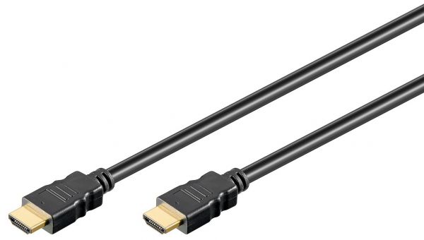 HDMI Kabel 1.5m, schwarz mit vergoldeten Steckern