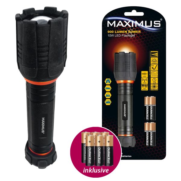 Maximus LED Taschenlampe 10W 900lm Modell M-FL-023-DU