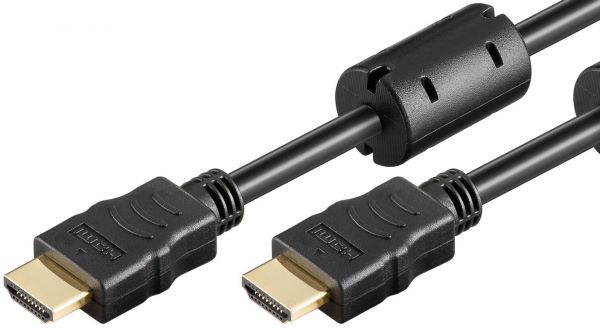 HDMI Kabel 15m, 2 Ferrit-Kerne, mit Ethernet