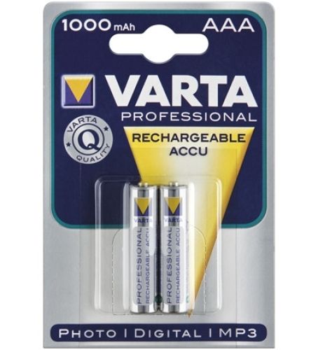 2 Stück AAA-Akkus, 1000mAH Varta Professional