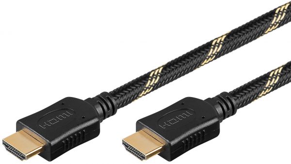 HDMI Kabel 1.0m, mit Textil-Schutzmantel