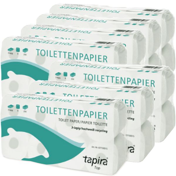 8 Rollen Toilettenpapier, 3-lagig, Supersoft
