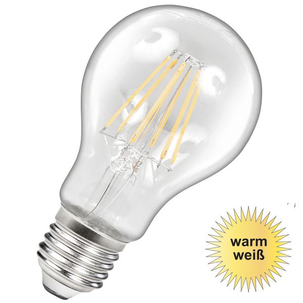 LED Birne E27, 6W 700lm warmweiß Filament