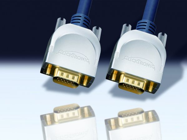 VGA-Kabel, 15m, Stecker - Stecker, Clicktronic