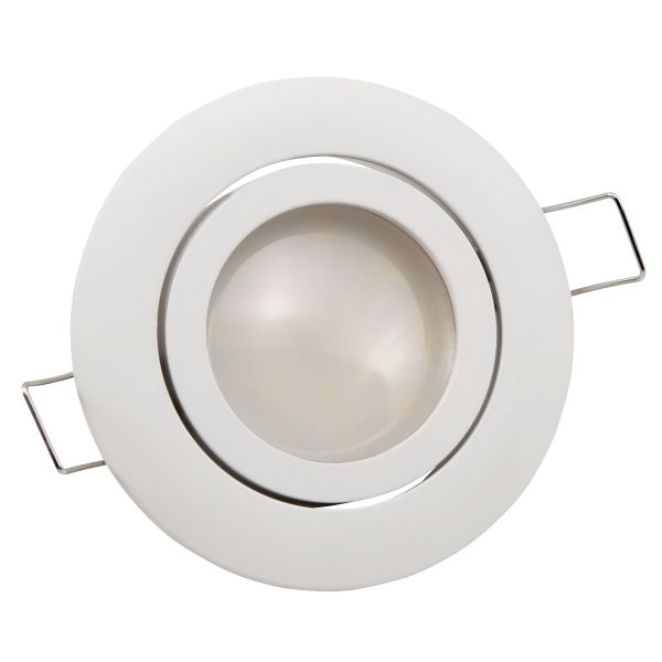 LED-Einbauleuchte weiß lackiert, 5W Licht warmweiß step-dimmbar