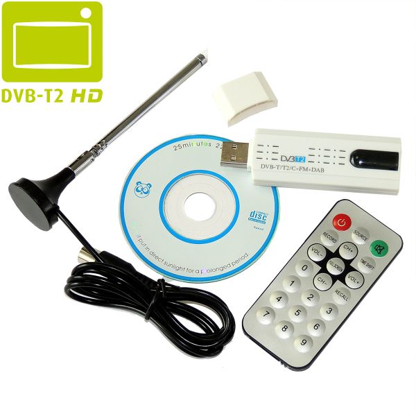DVB-T2-Stick mit Fernbedienung & Antenne