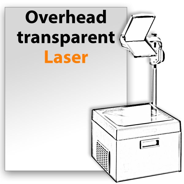 Overheadfolie f. Laser-Drucker, 100 Blatt